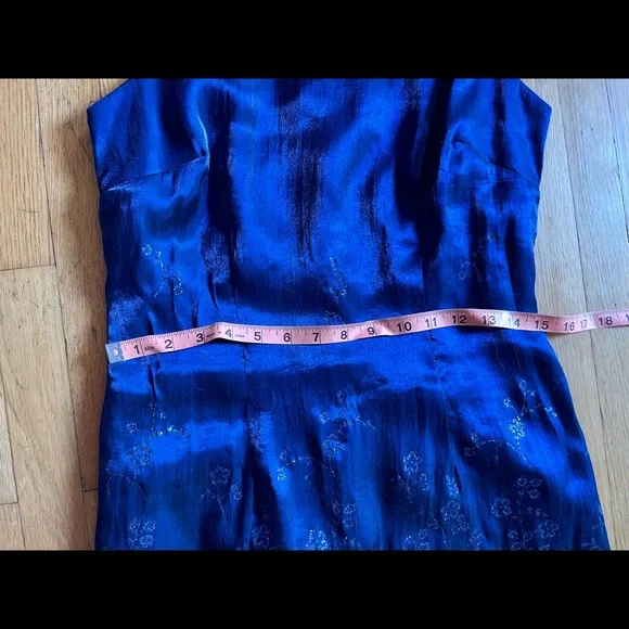 90s Y2K Blue Glitter Iridescent Mini Dress - Picture 8 of 10